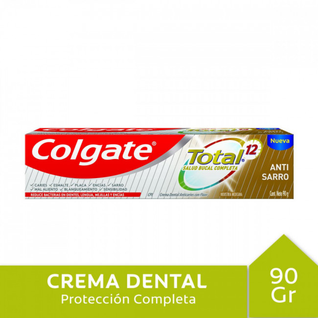 Colgate pasta dental total 12 anti sarro x 90 grs.