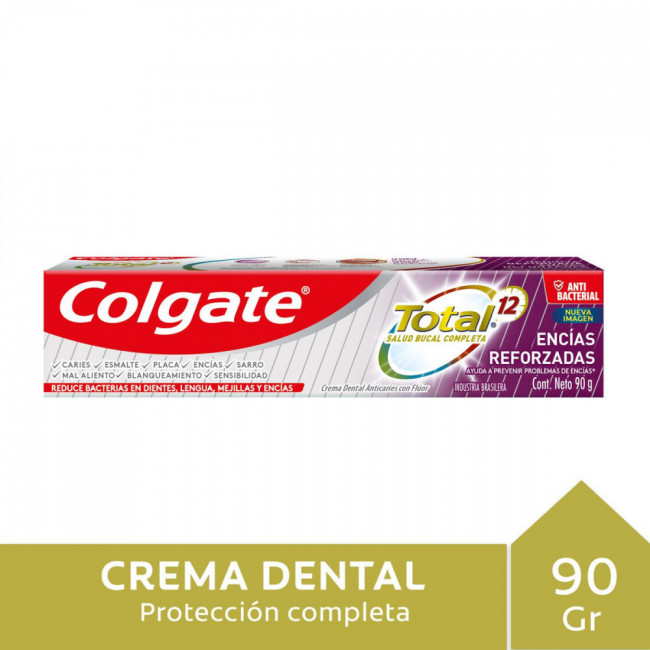 Colgate pasta dental total 12 encias reforzadas x 90 grs.
