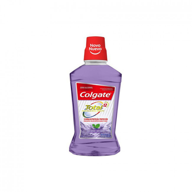 Colgate enjuague bucal total 12 anti sarro x 500 ml.