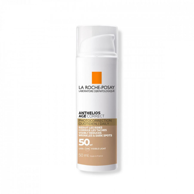 La roche posay anthelios protector solar factor 50 antiage para rostro con color x 50 ml.