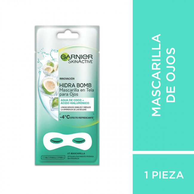 Garnier máscara Facial Skin Active Tela Ojos Hydra Bomb Coconut x 1