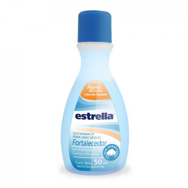 Estrella quitaesmalte fortalecedor x 50 ml.