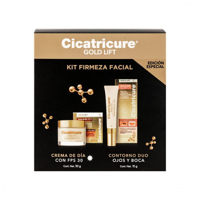 Cicatricure gold promo kit firmeza, crema de día + contorno de ojos y boca.