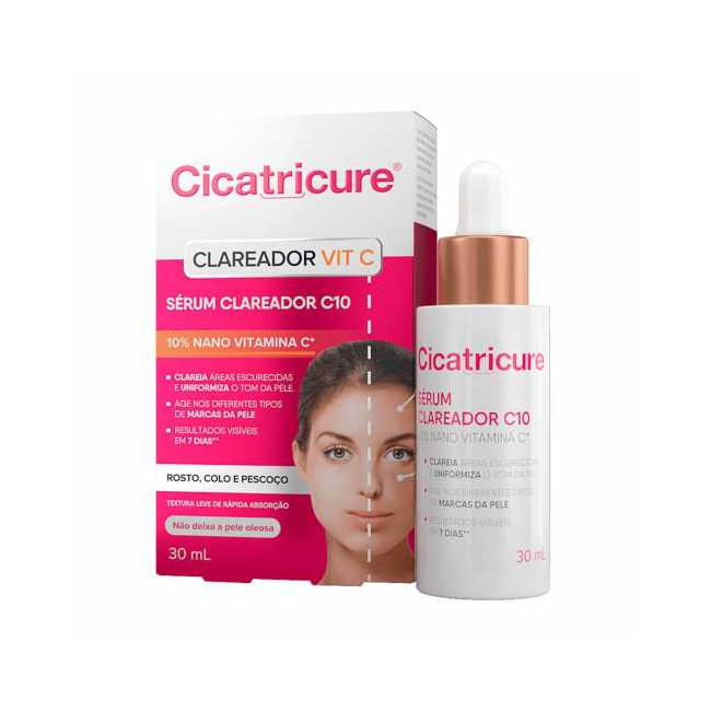 Cicatricure anti manchas serum aclarante con vitamina c para rostro, cuello y escote x 30 ml.