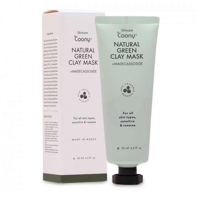 Coony mascarilla arcilla verde de limpieza profunda para rosacea x 70gr.
