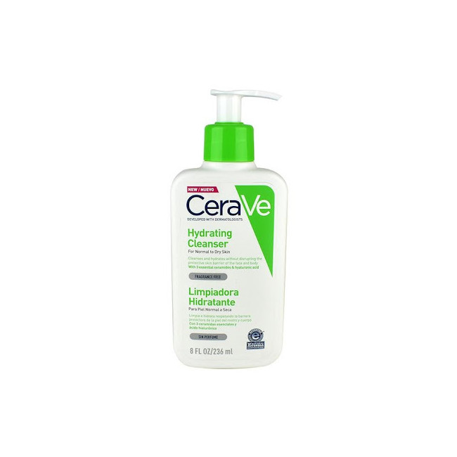 CeraVe limpiadora hidratante para piel normal a seca x 236 grs.