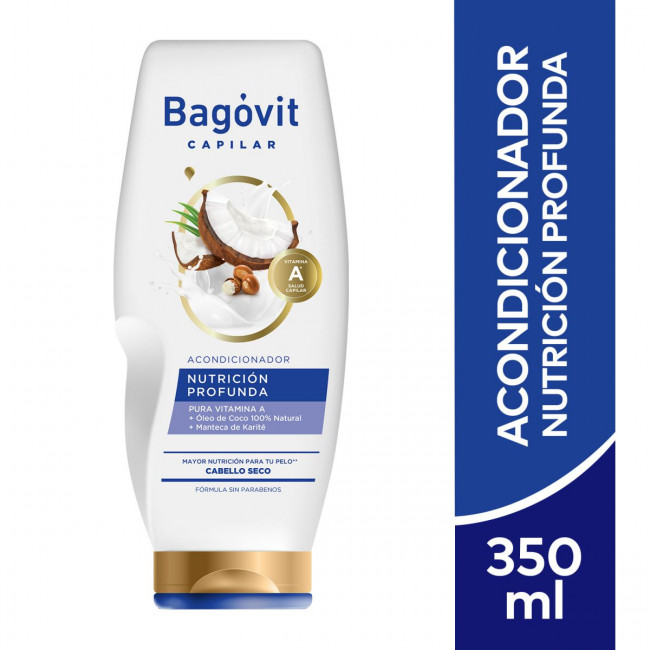 Bagovit a acondicionador nutrición profunda x 350 ml.