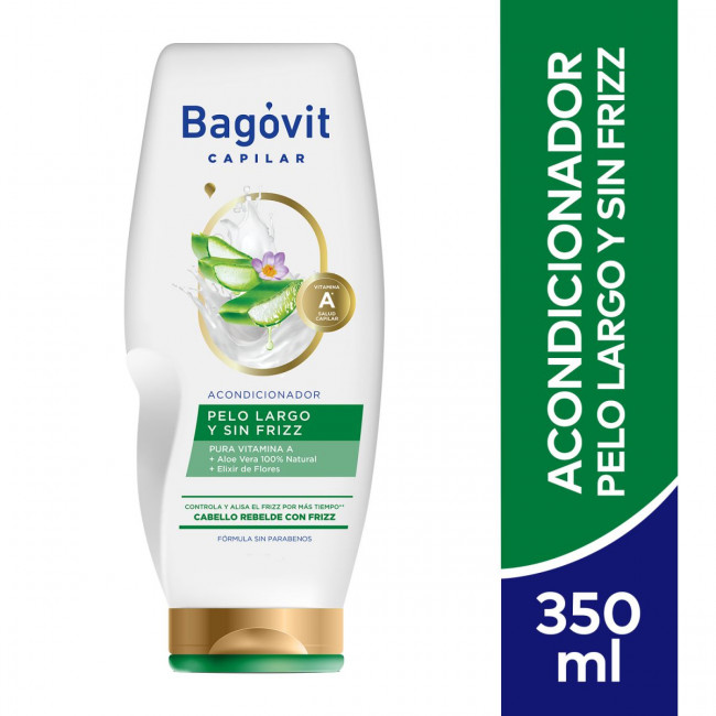 Bagovit a acondicionador pelo largo y sin frizz x 350 ml.