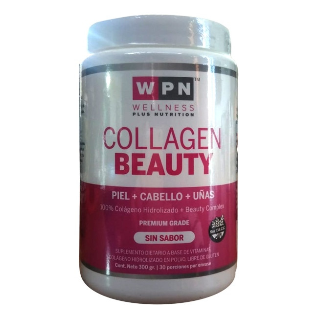 Wpn colágeno beauty complex, exclusiva fórmula para la piel, el cabello y las uñas x 300 grs.