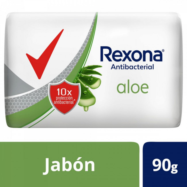 Rexona jabón antibacterial aloe vera x 90 grs.