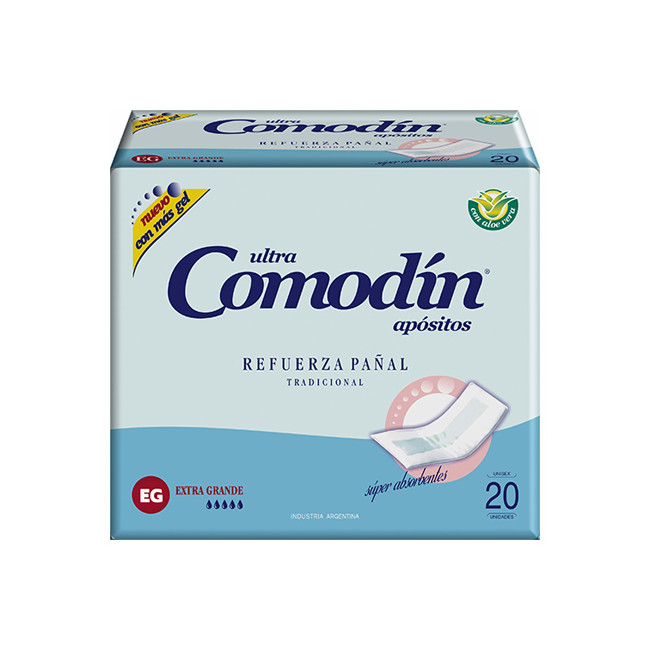 Comodín refuerza pañal extra grande x 20 unidades.