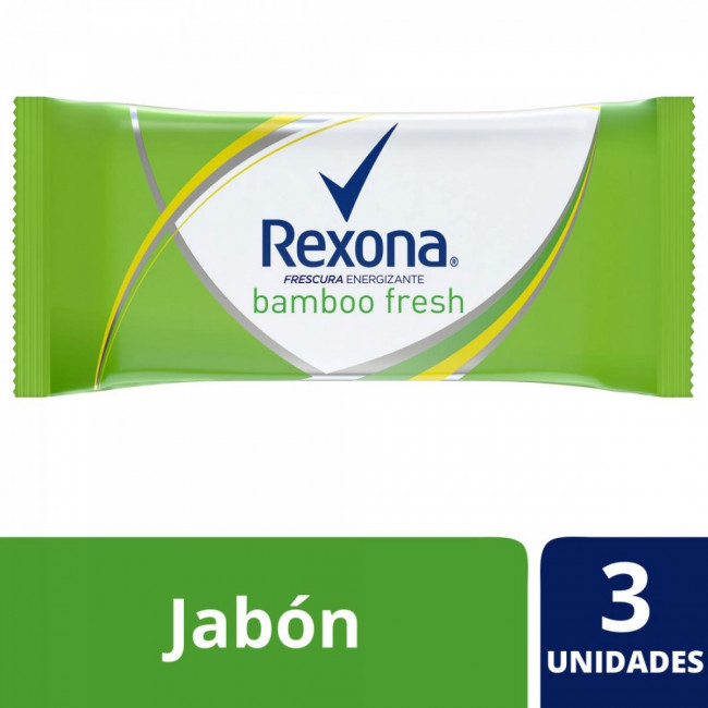 Rexona bamboo jabón 3 unidades x 125 grs.