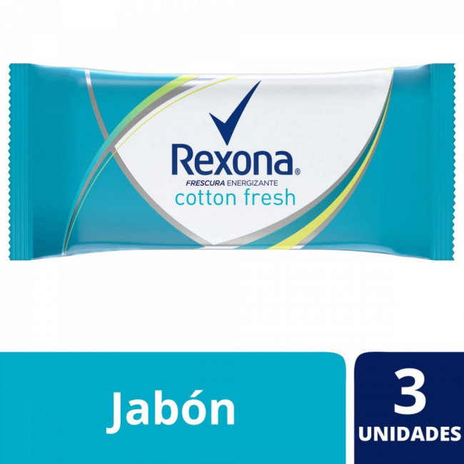 Rexona jabon cotton fresh 3 x 125