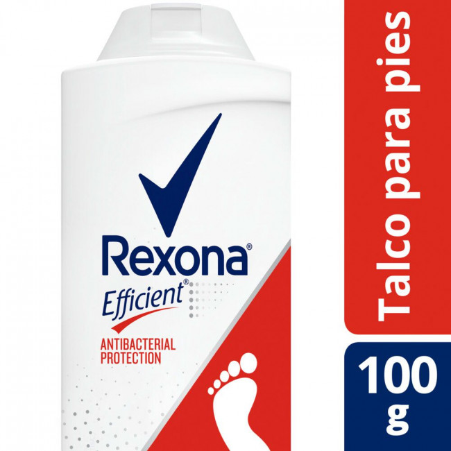 Rexona efficient talco antibacterial para pies x 100 grs.