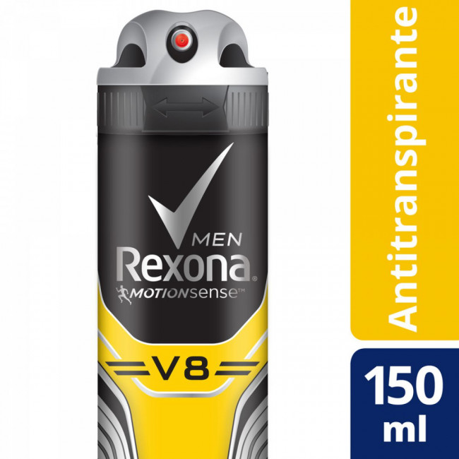 Rexona v8 desodorante hombre antitranspirante en aerosol x 150 ml.