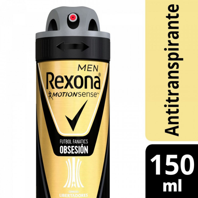 Rexona football fanatics desodorante hombre antitranspirante en aerosol x 150 ml.