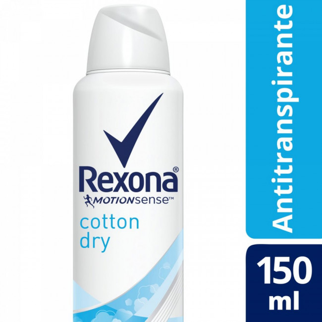 Rexona cotton desodorante mujer antitranspirante en aerosol x 150 ml.
