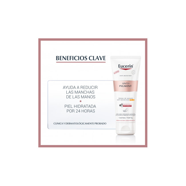 Eucerin crema para manos anti-manchas con fps30 x 75ml, ayuda a reducir manchas y previene la...