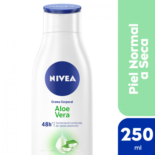Nivea crema corporal aloe vera x 250ml.
