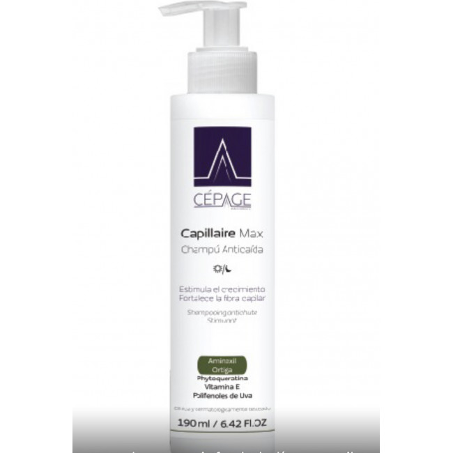 Cepage capillaire max shampoo anticaída x 190 ml.