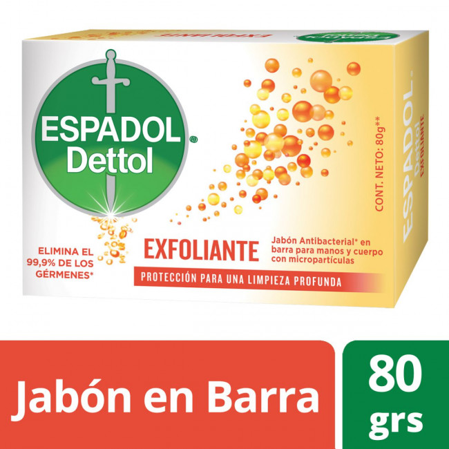 Espadol jabon exfoliante x 80 gr.