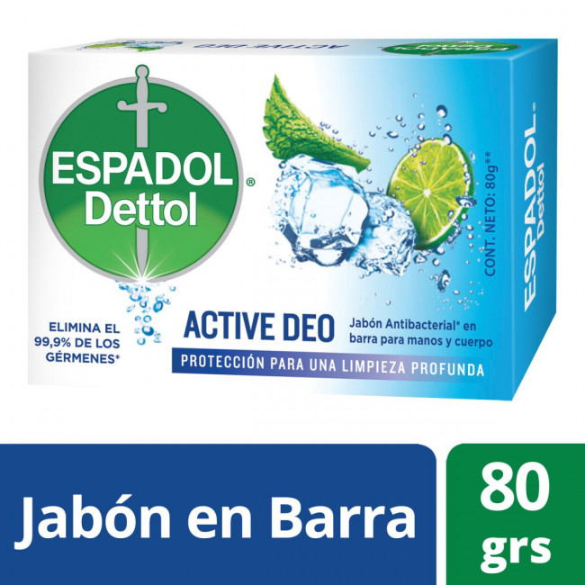 Espadol antibacterial para manos y cuerpo x 80g