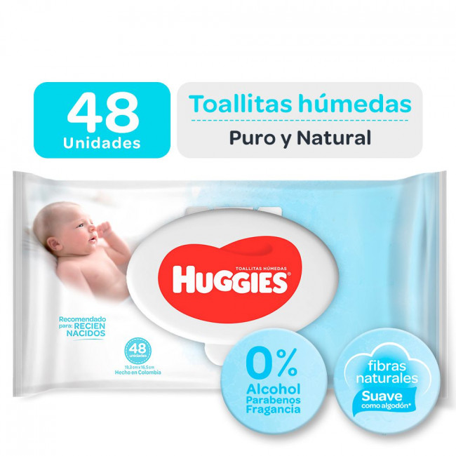 Huggies toallitas humedas puro&natural x48
