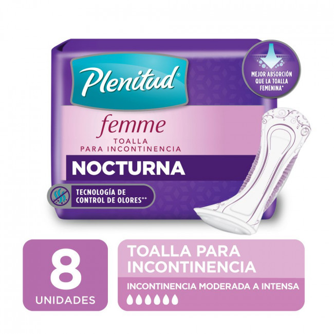 Plenitud toalla femme nocturna sin alas x 8