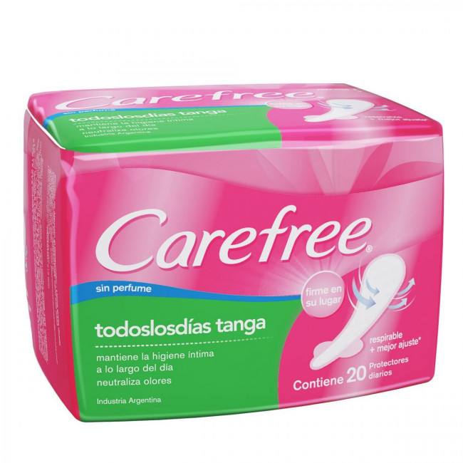 Carefree protectores femeninos diarios todos los dias tanga x20