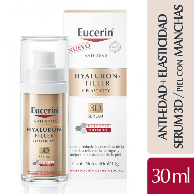 Eucerin hyaluron filler+elasticity last 3d serum antiedad, elasticidad para pieles maduras con...