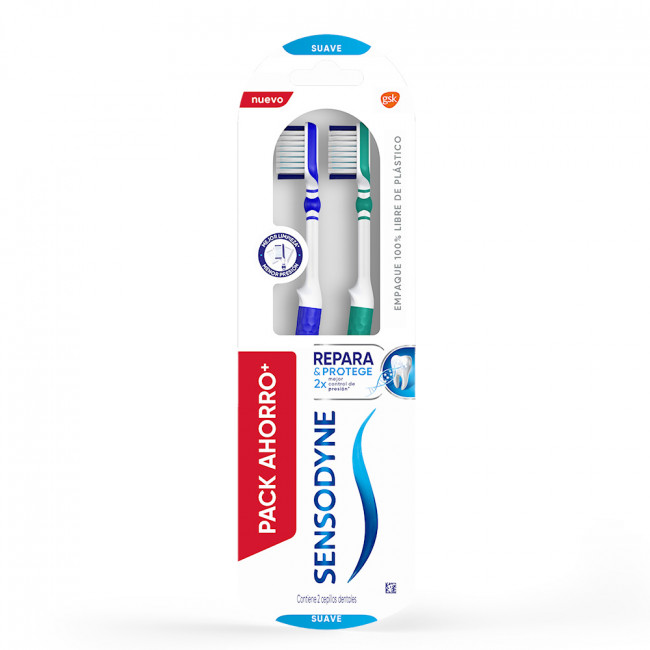 Sensodyne cepillo de dientes repara y protege x2 unidades