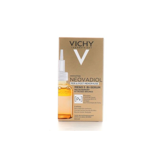 Vichy neovadiol mone5 bi-serum para la flacidez y manchas, activa los mecanismos antiedad de la...