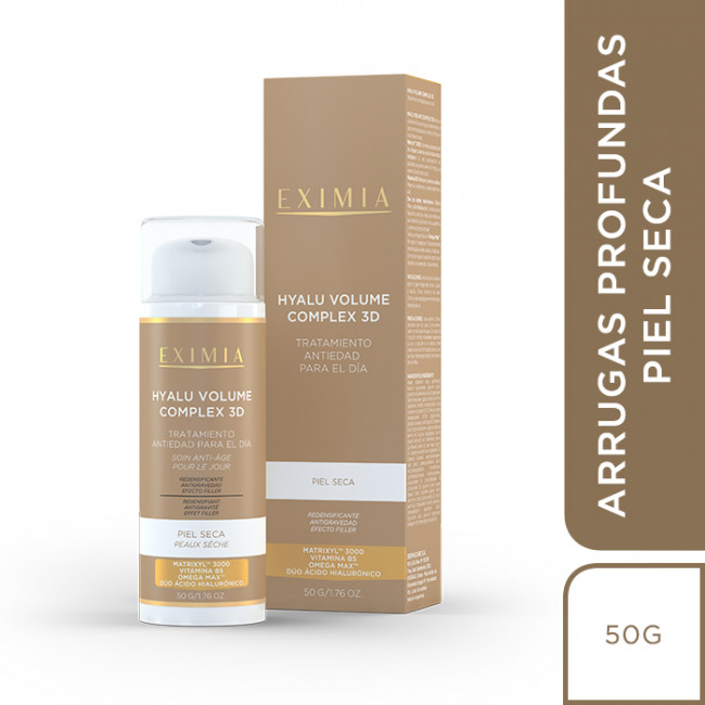 Eximia hyaluvol complex 3d redensificadora piel seca arrugas profundas x 50 ml.