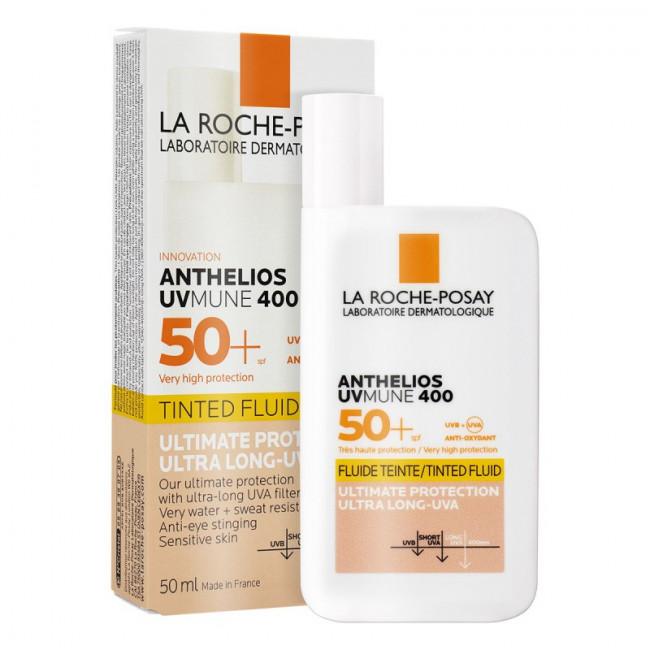 La roche posay anthelios uvmine protector solar fluído con color factor 50, apta para todo tipo...