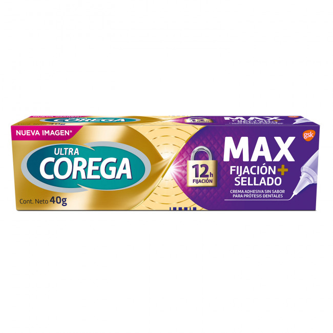 Ultra corega máximo sellado crema adhesiva para prótesis dentales x 40 grs.