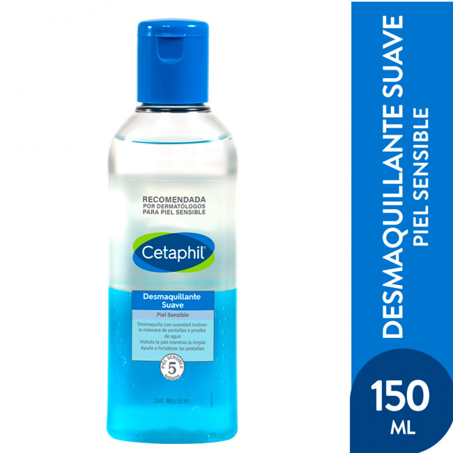 Cetaphil loción desmaquillante suave para piel sensible x 150 ml.