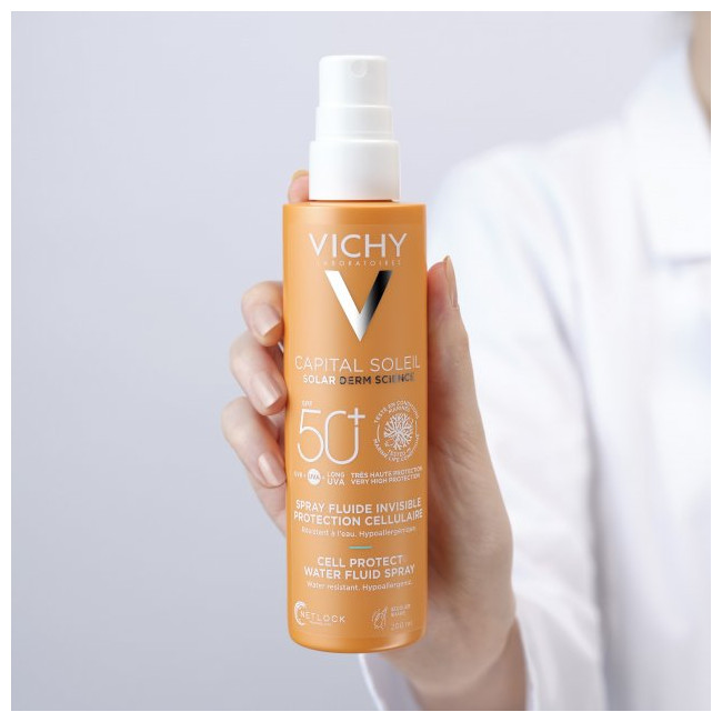 Vichy capital soleil protector solar fluido invisible en spray  factor 50 x 200 ml.