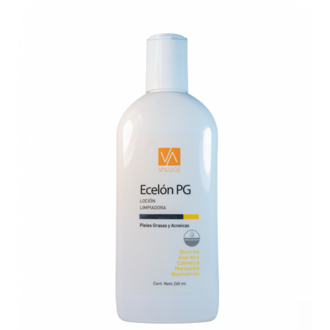 Valuge ecelon pg loción limpieza para pieles grasas x 260 ml.