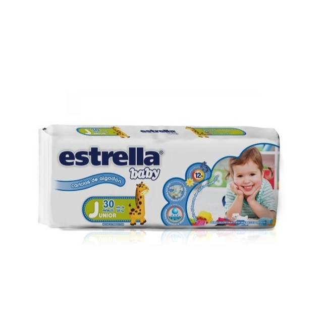 Estrella baby pañales junior 30 unidades.