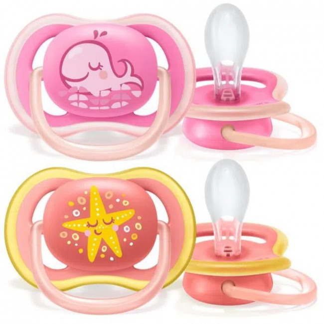 Set De 2 Chupetes Nuk Signature 6-18 Nena Con Estuche