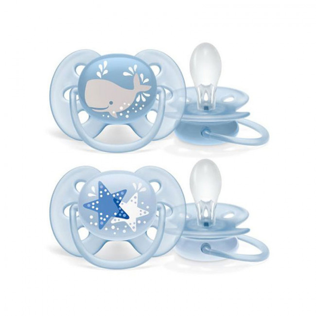 Avent chupete 6-18 meses ultra soft nene x 2 unidades