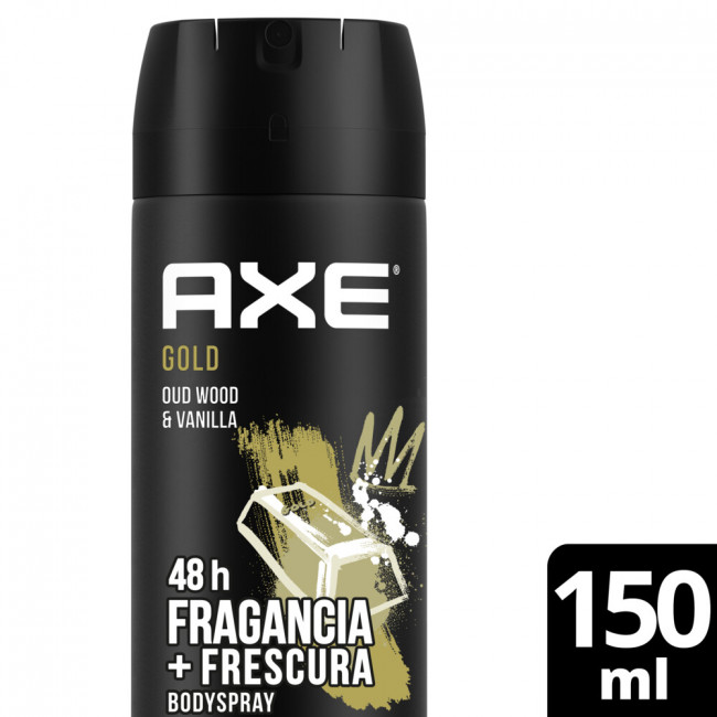 Axe desodorante aerosol body spray gold vainilla x 97grs.