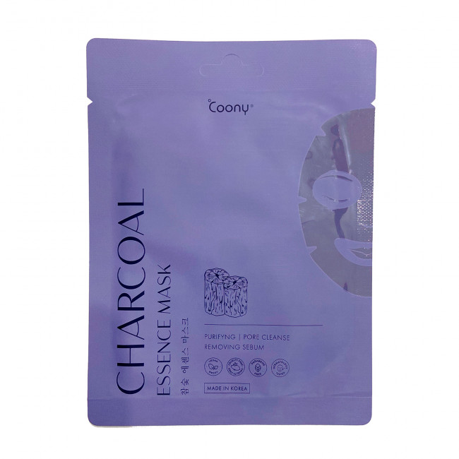 Coony mascarilla facial carbón que absorbe la oleosidad y toda la suciedad de la piel.