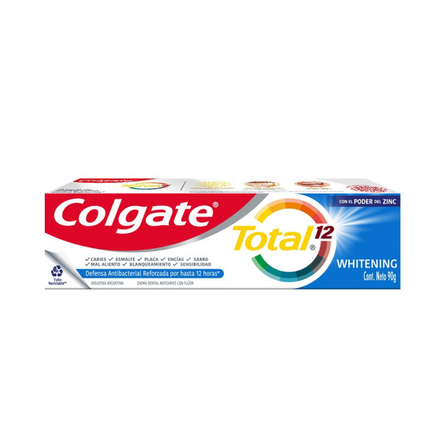 Colgate pasta dental total 12 gel whitening x 90 gr.
