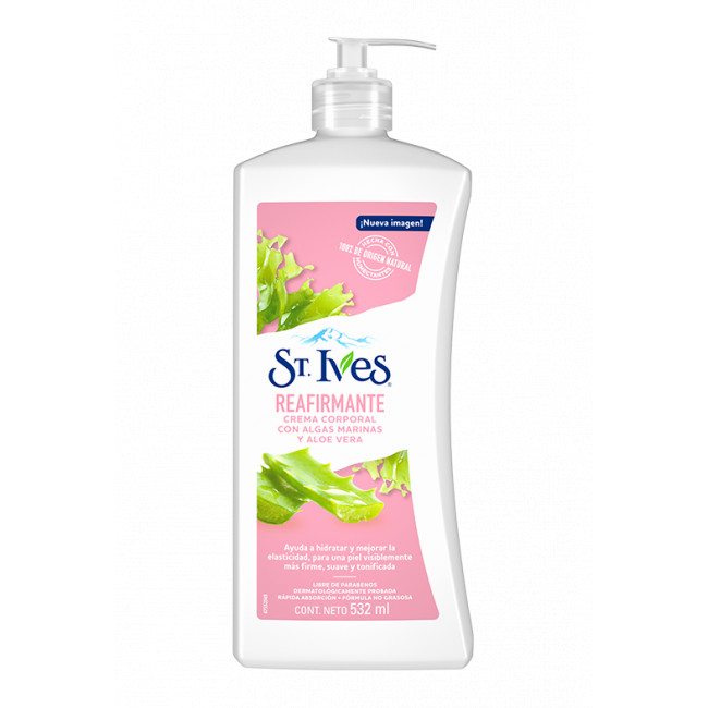St ives reafirmante crema corporal hidratante con algas marinas y aloe vera x 532 ml.