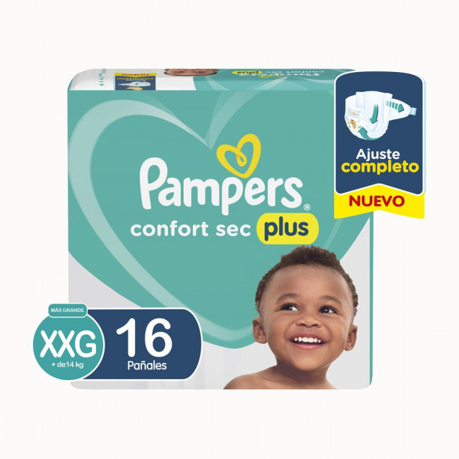 Pamper pañales confort sec  XXGx16