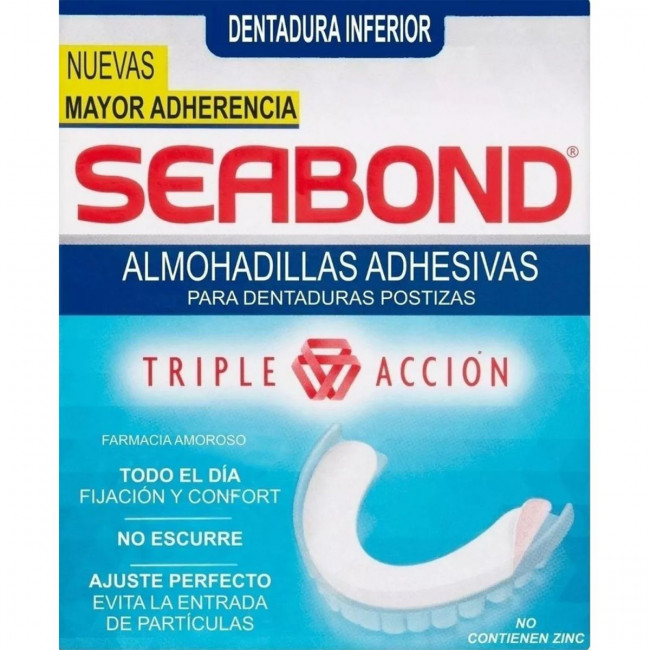 Sea-bond adhesivo bucal oblea inferior x18.