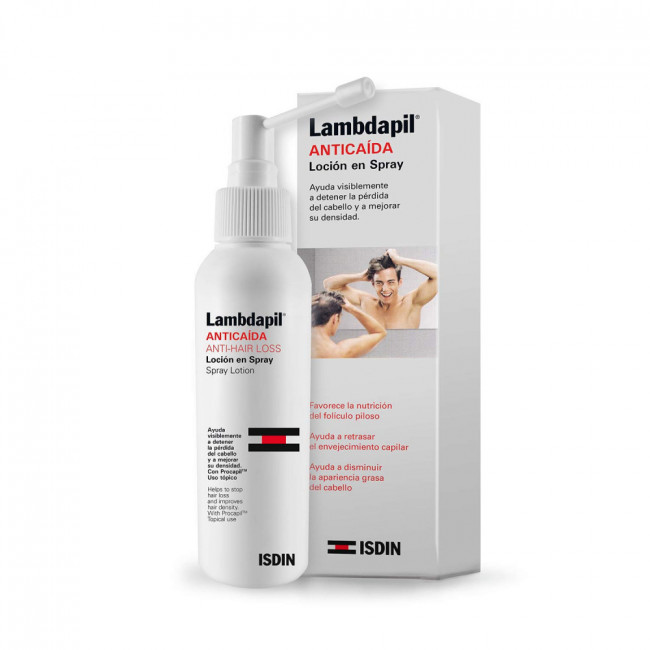 Isdin lambdapil loción anticaída, tratamiento para la alopecia androgenética de hombres y mujeres...