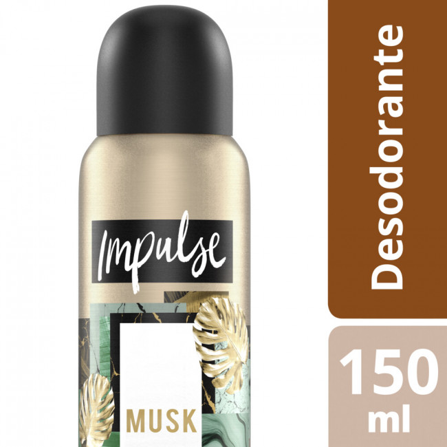 Impulse desodorante aerosol musk x 98 gr.