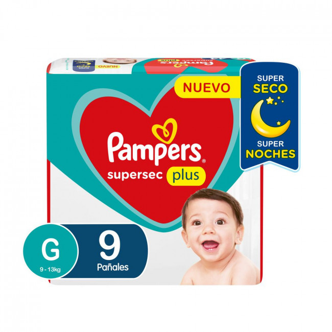 Pampers supersec plus grande x 9.